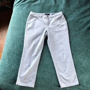 Charter Club Blue Pinstripe Bristol Capri